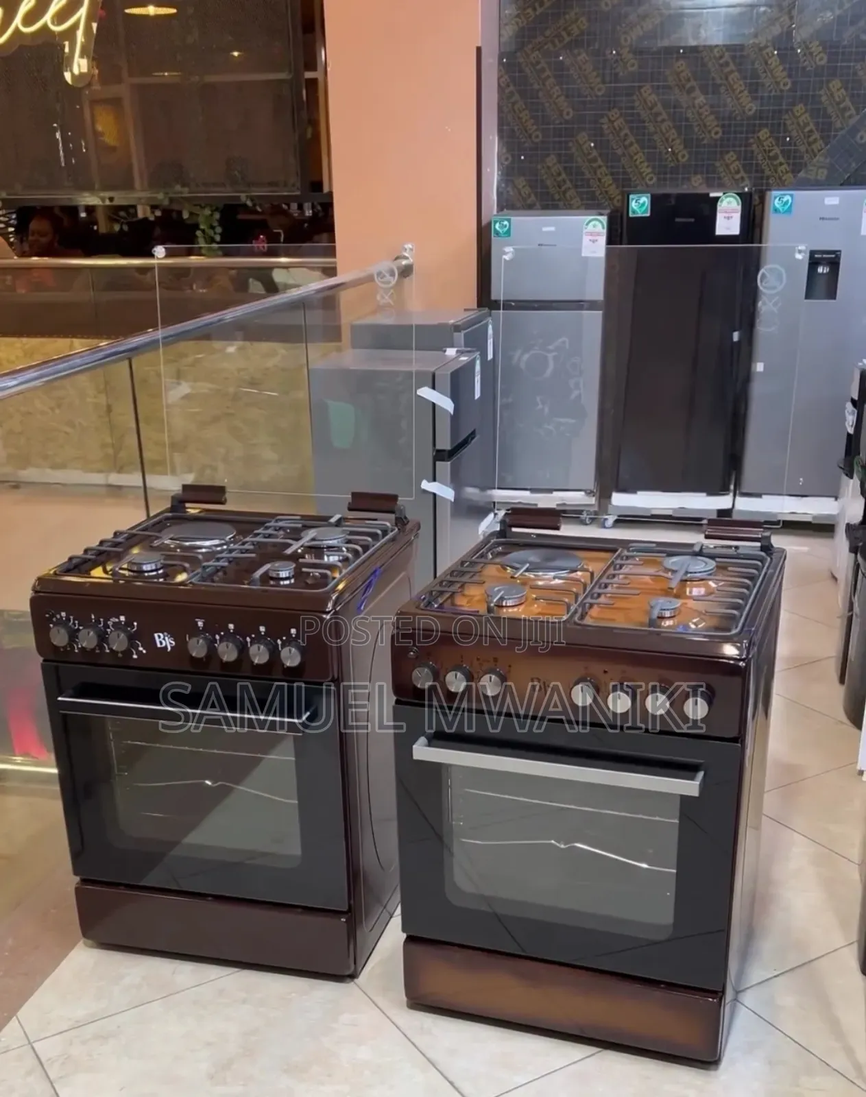BJ'S 60X60 3 GAS +1 Hot Plate + Turbo-Fan Standing Cooker