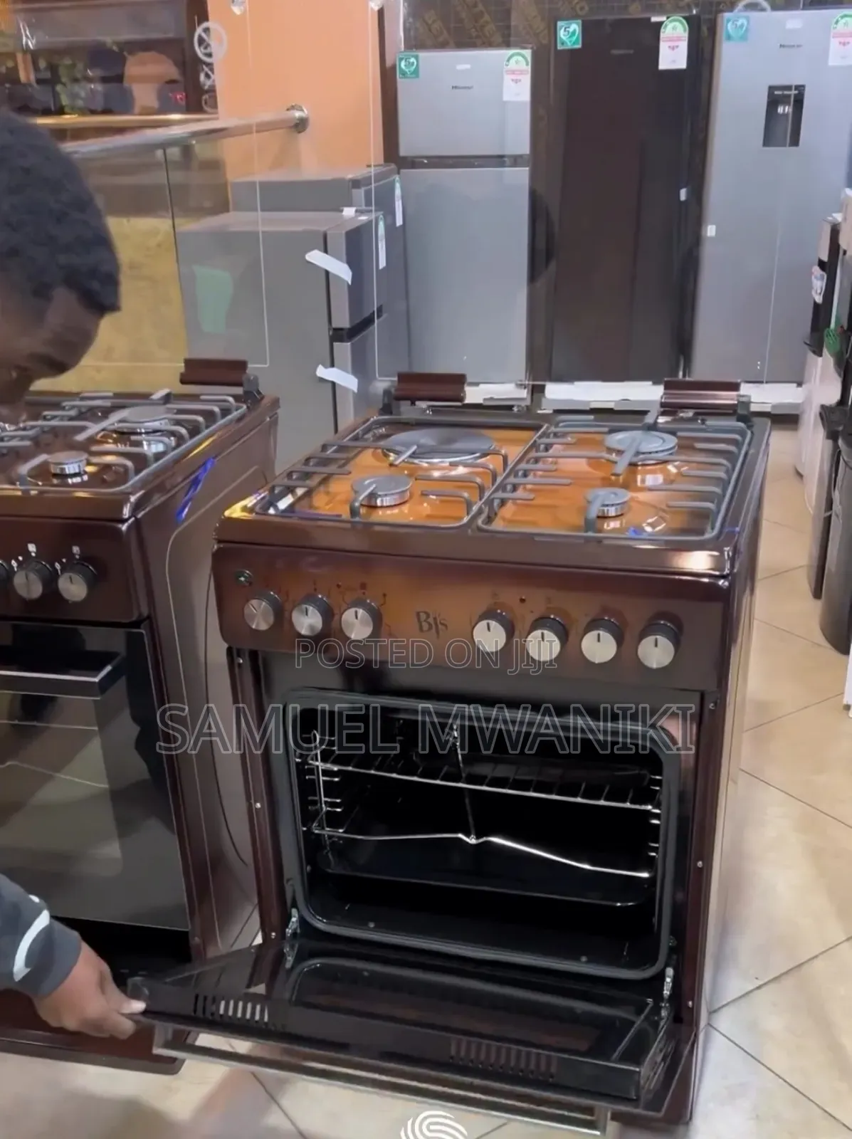 BJ'S 60X60 3 GAS +1 Hot Plate + Turbo-Fan Standing Cooker