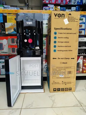 Von Water Dispenser Electric Cooling With Cabinet Black