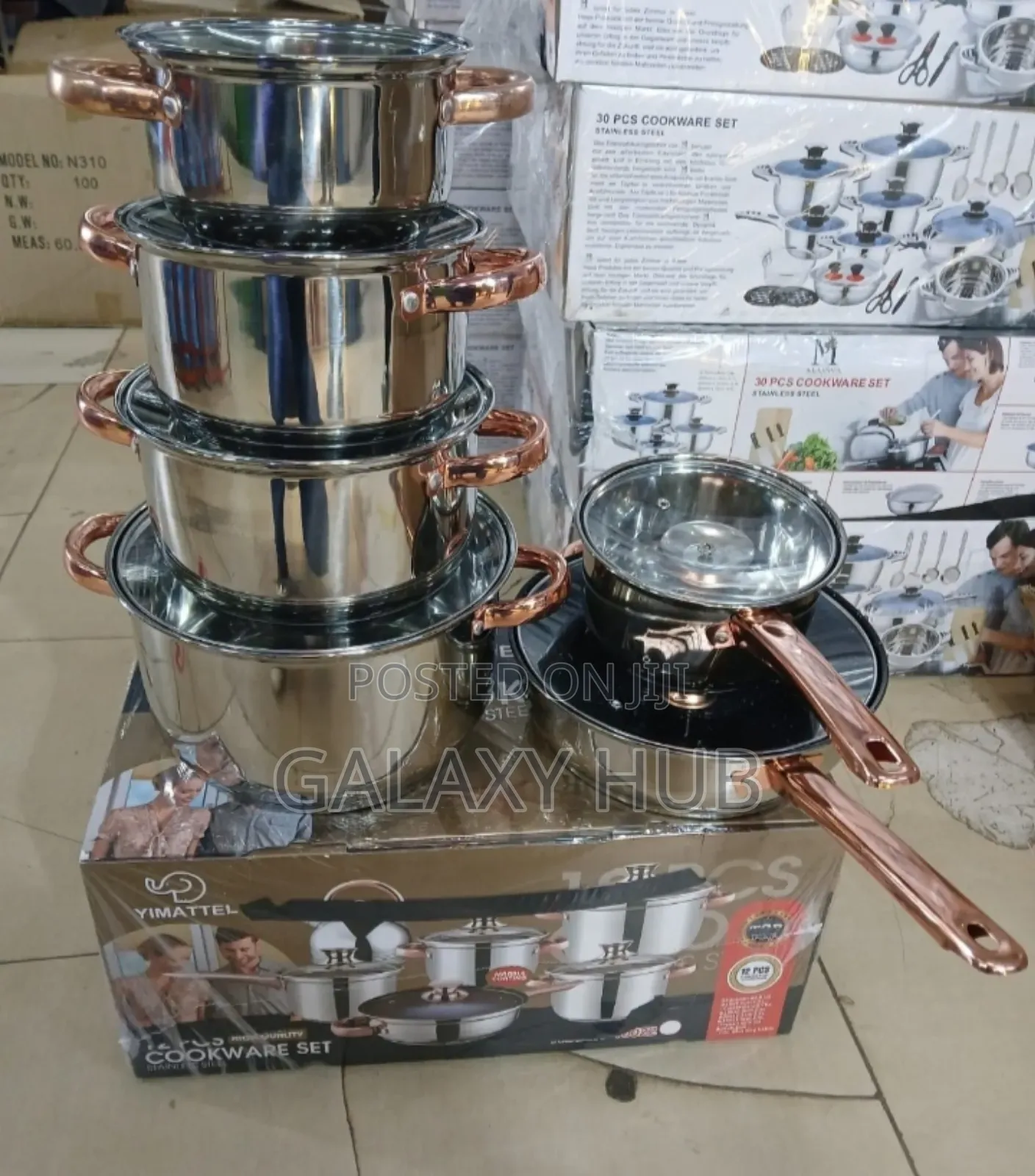 Yimattel 12pcs Non Stick Cooking Ware Set