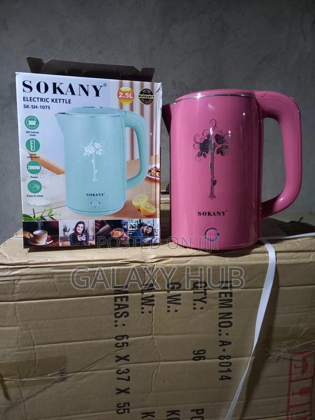 Sokany Electric Kettle 2.5ltrs Plastic Coated