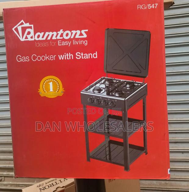 Ramtons 4 Burner With Storage Shelves Free Standing