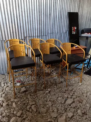 High Bar Chairs, Powder Coated Gold 
