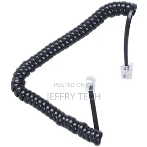 RJ9 4P4C Plug Coiled Stretchy Telephone Handsets Cable Line