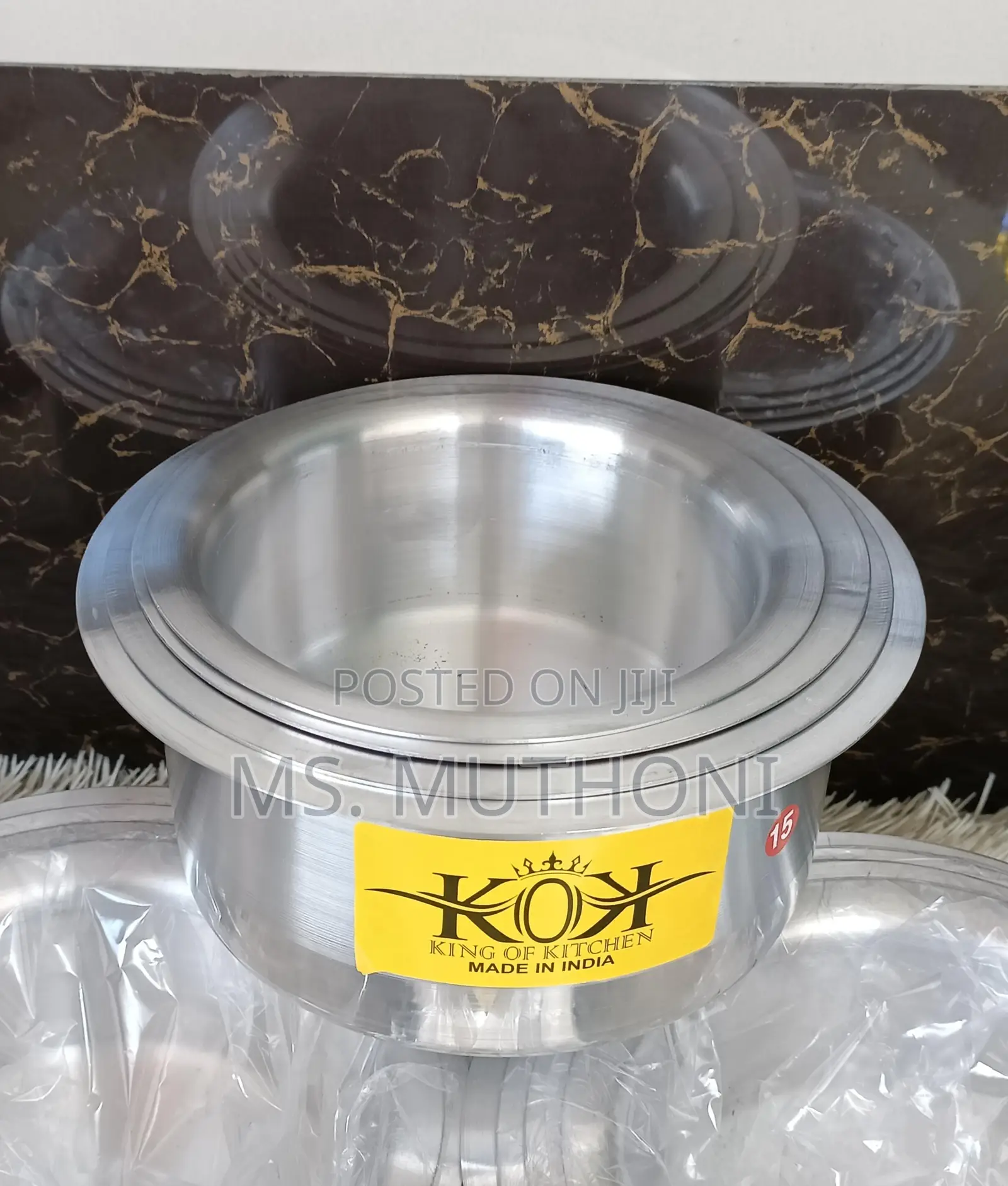 Quality 4 Pieces Kok Aluminium Sufuria