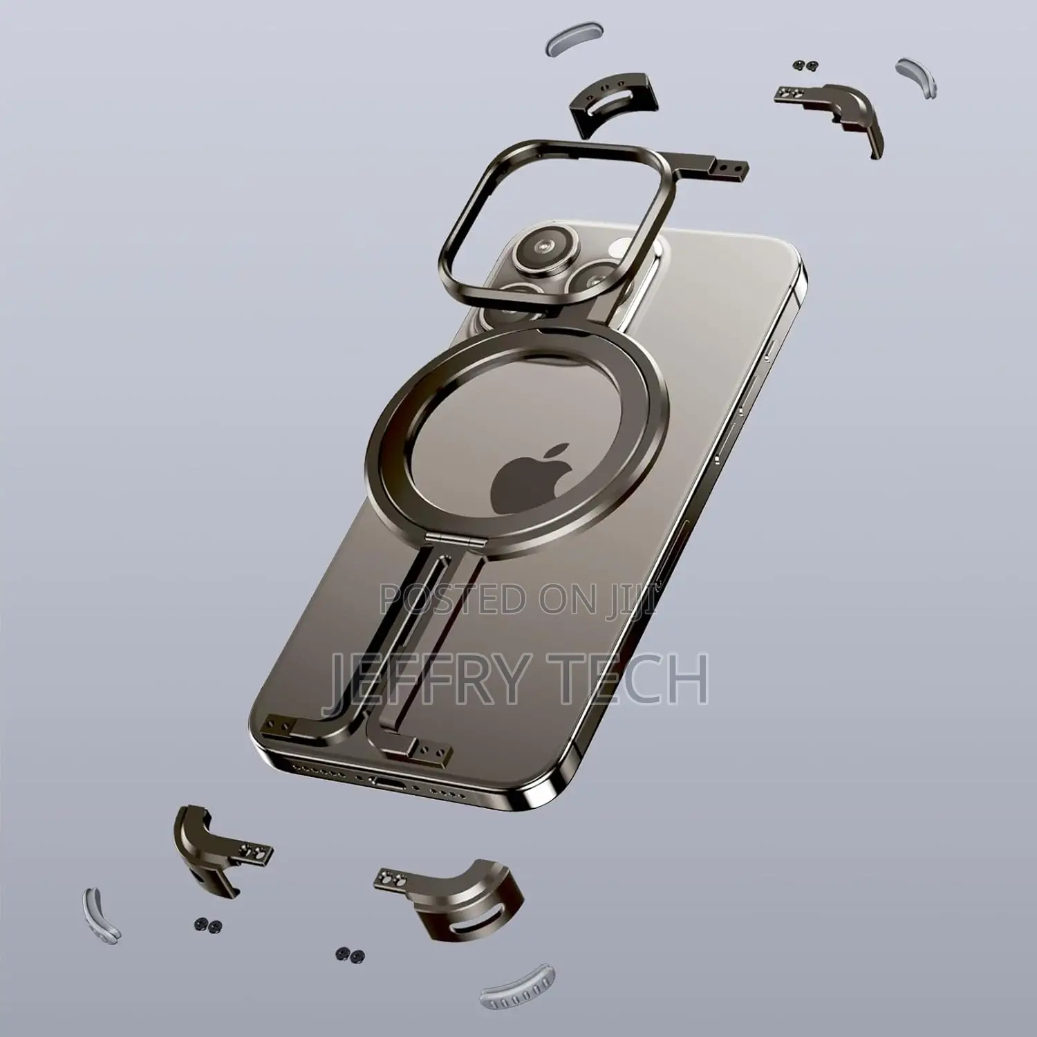 iPhone 15 Pro Max Bumper Case, With Invisible Magnetic O-Ri