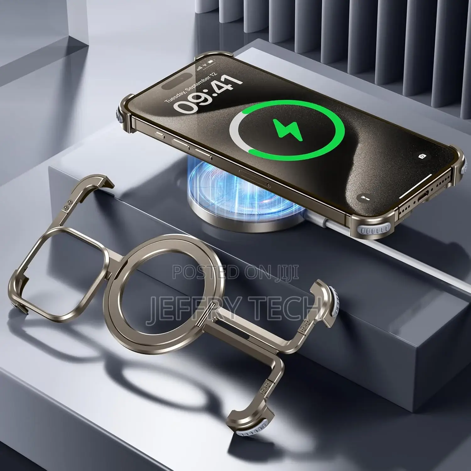 iPhone 15 Pro Max Bumper Case, With Invisible Magnetic O-Ri