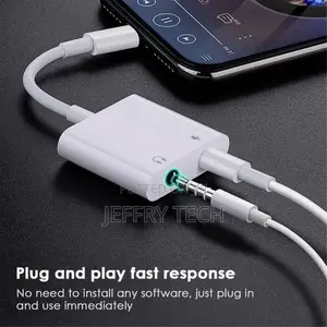 Lightning to 3.5mm Headphones Jack Adapter for iPhone Dongle