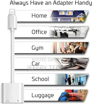 Lightning to 3.5mm Headphones Jack Adapter for iPhone Dongle
