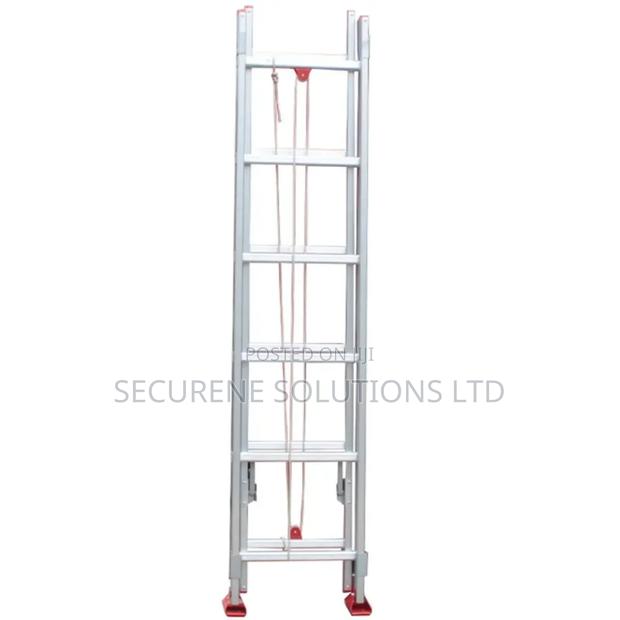 Aluminium Twin Extension Ladder 2*6/12ft With Pulley N Rope