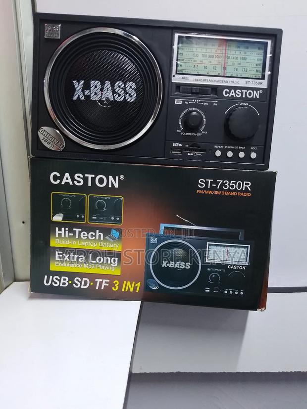 Caston Rechargeable Radio With USB/FM Can Use Batteries-7350