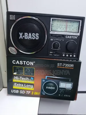 Caston 7350R X-Bass Rechargeable Radio With FM / USB Ports