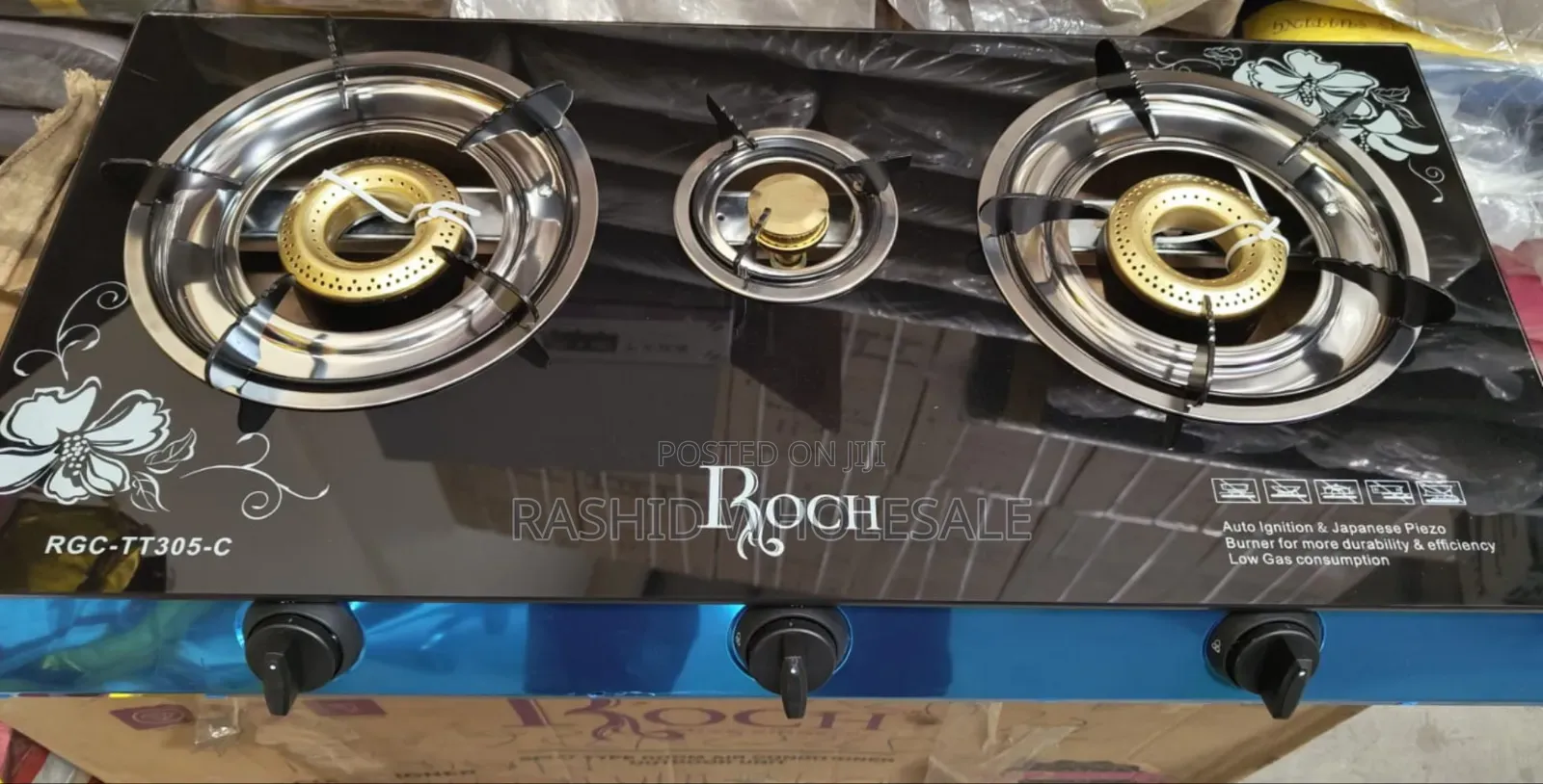 Roch 3 Burner Glass Table Top Cooker
