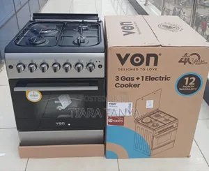 Von Von Cooker 3 Gas + 1 Electric - VCF553131NFS, Silver