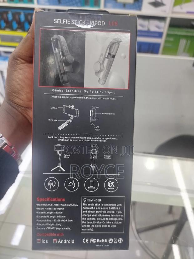 Gimbal Stabilizer Selfie Stick Tripod - thumbnail 3