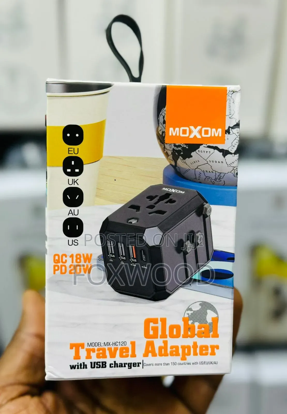 Moxom International Adapter With PD Type C 20W Port