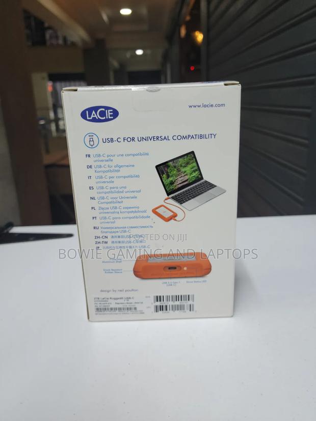 Lacie Rugged USB-C 3.0 2TB External Hard Drive - thumbnail 2