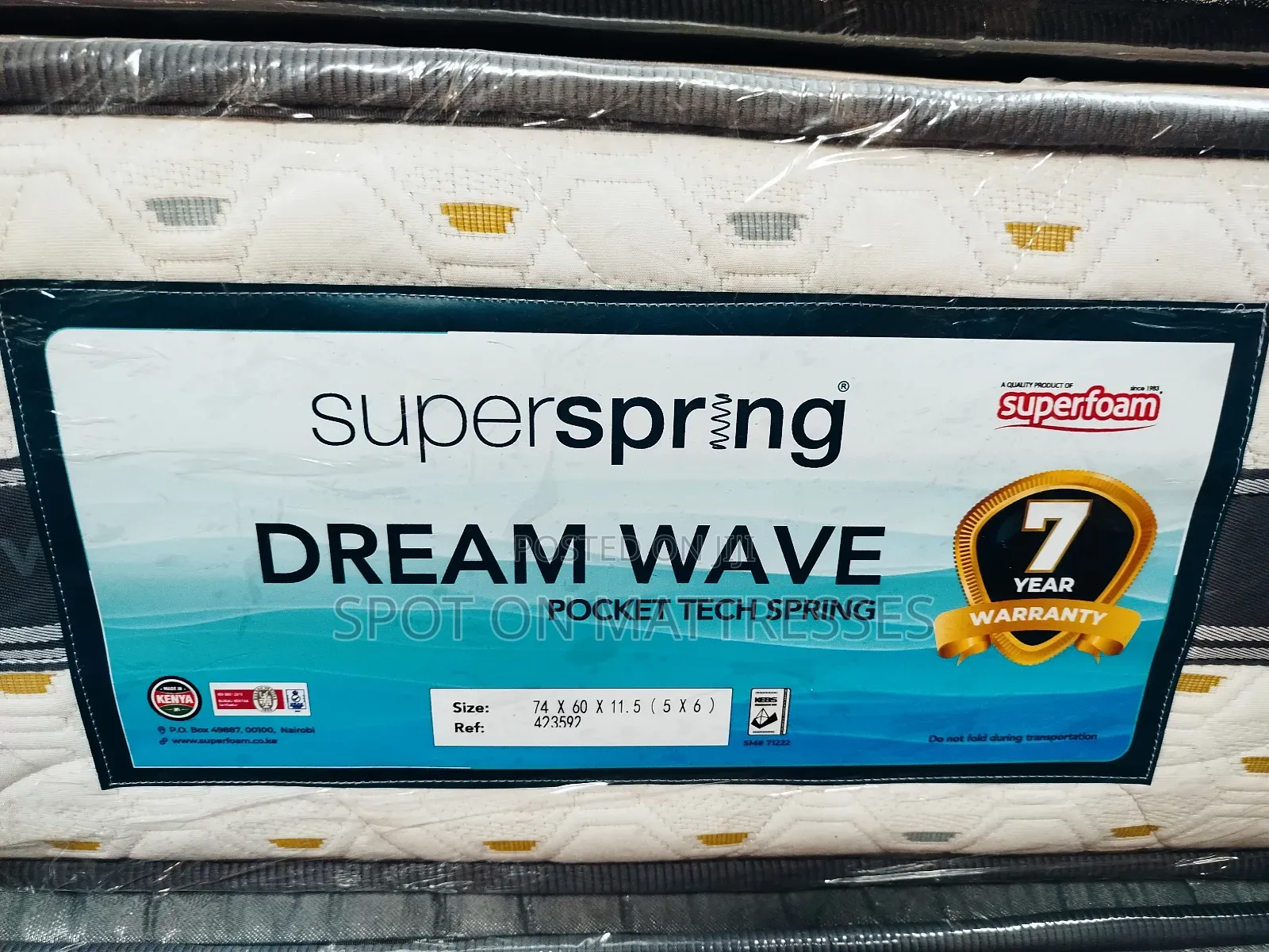 Offer! 5by6 12inch Pocket Spring Mattresses {7years Warranty