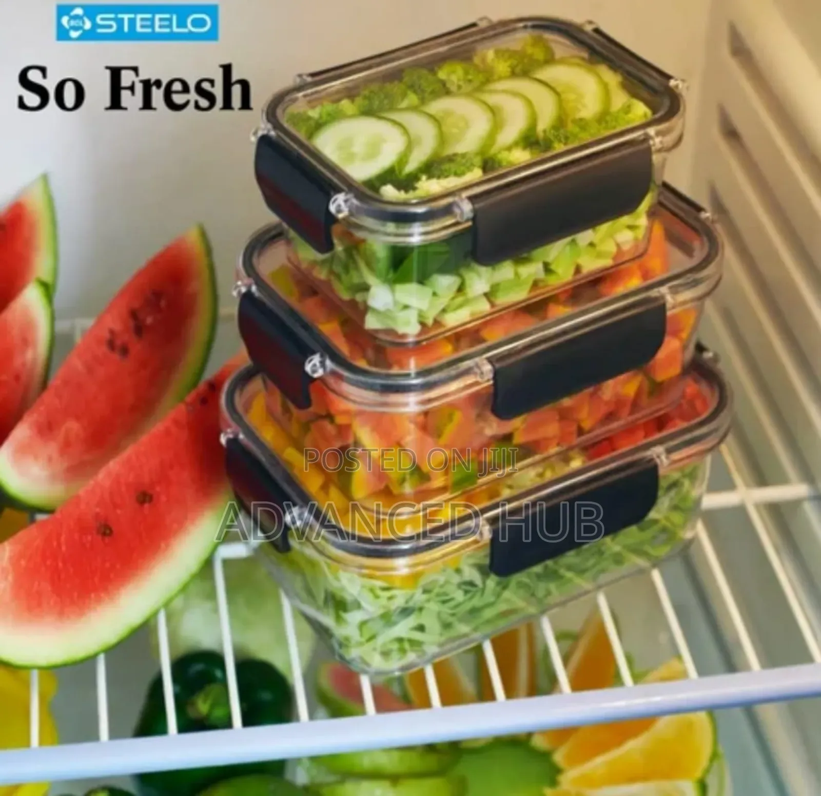 3pc Airtight Acrylic Storage Containers