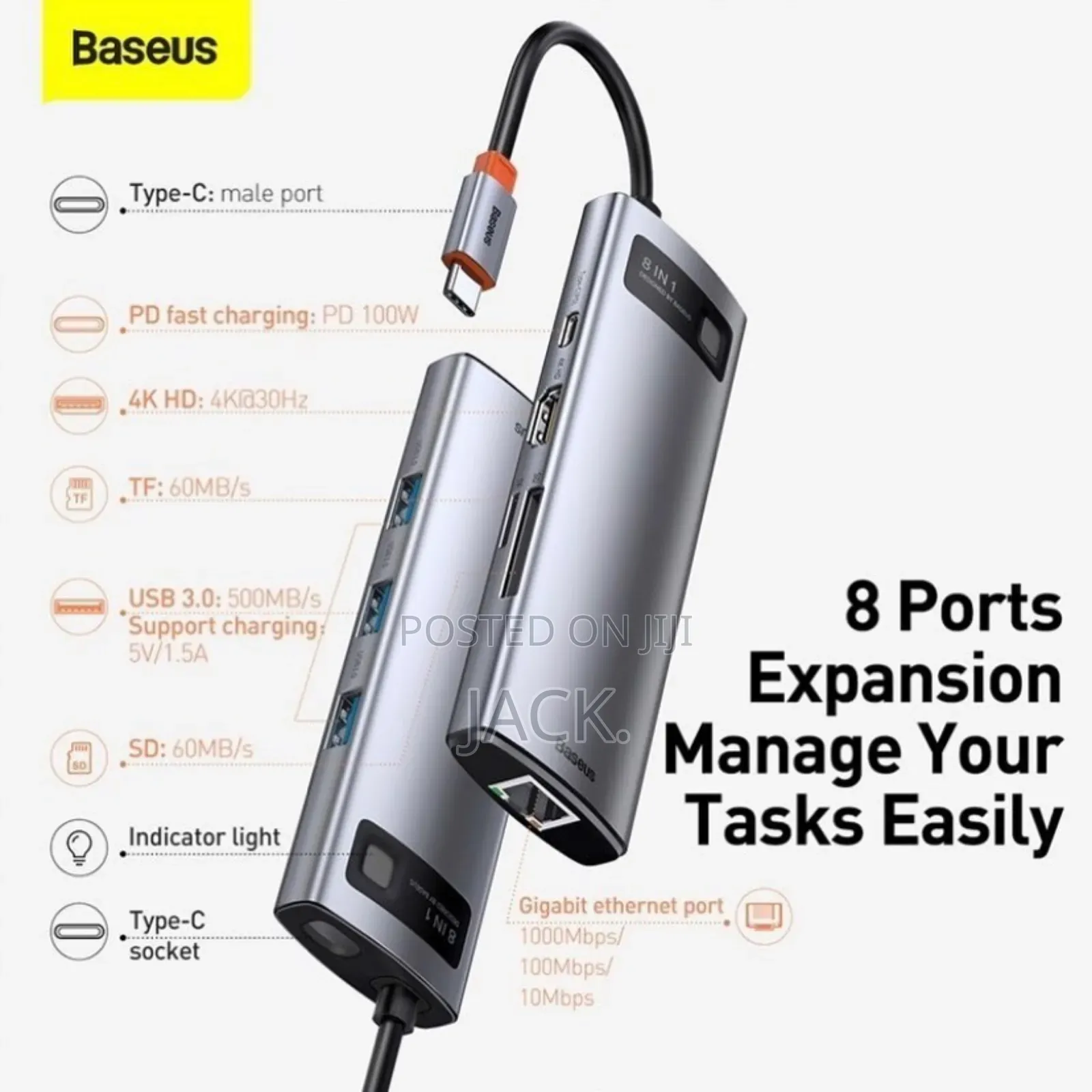 Baseus 8 in 1 Type C Hub