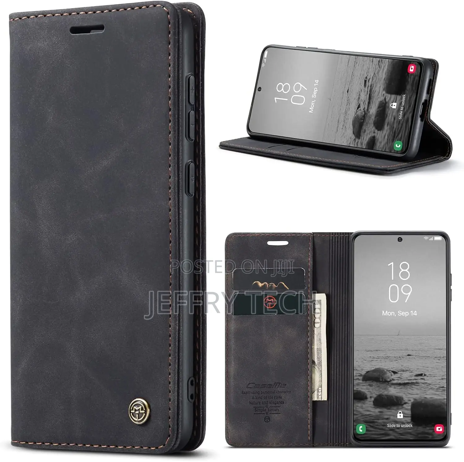 Samsung Galaxy S23 Flip Protective Cover Leather Case With