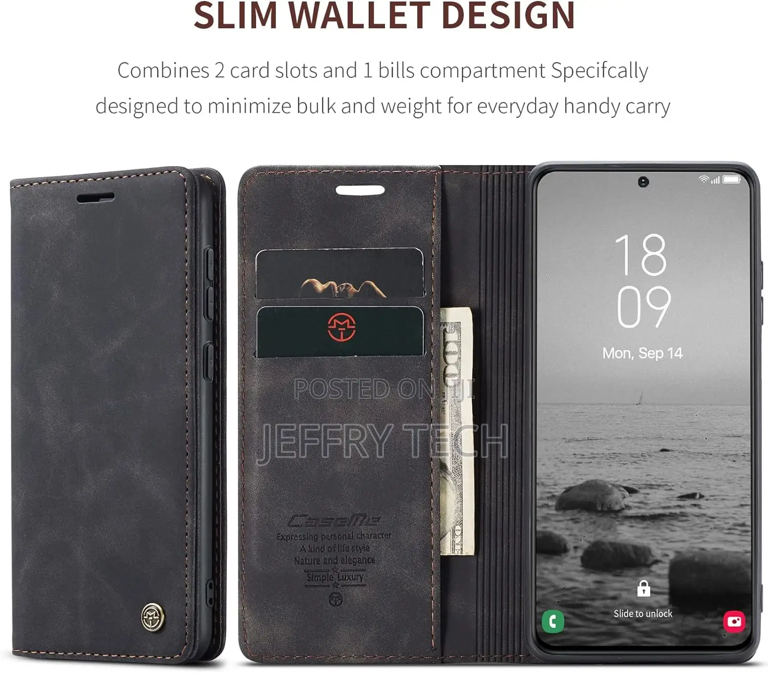 Samsung Galaxy S23 Flip Protective Cover Leather Case With