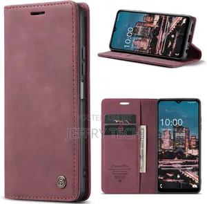 Samsung Galaxy A14 (Red) Flip Case Magnetic Stand Flip Prote