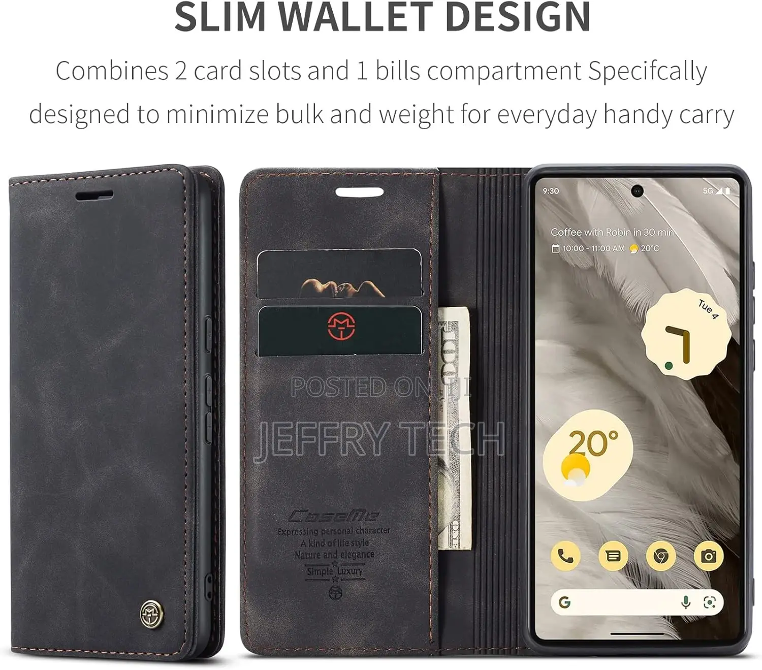 Caseme for Google Pixel 7a (2023) Wallet Case,Soft PU Leathe