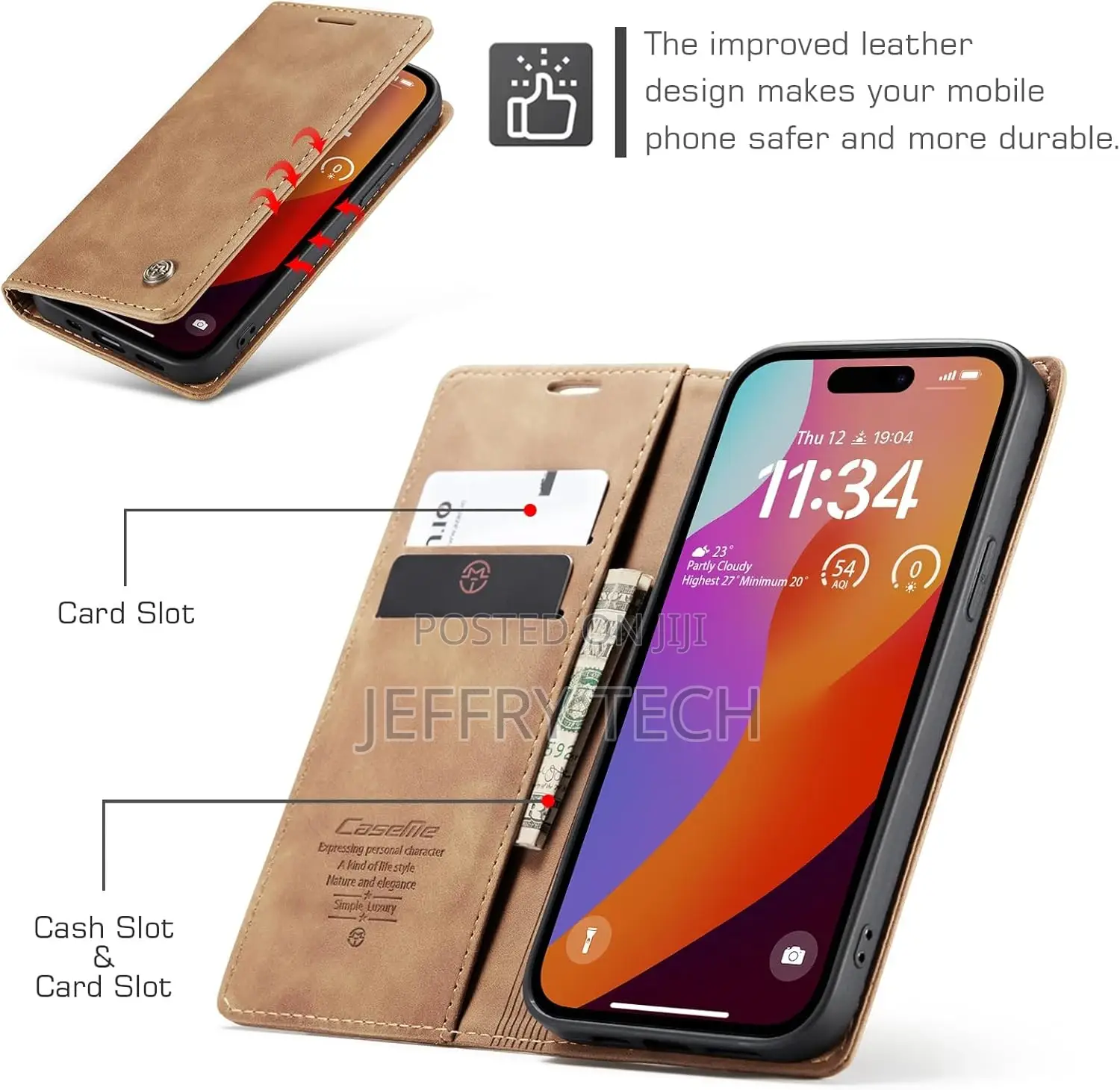 iPhone 15 Pro Max (6.7) Wallet Case,Soft PU Leather Flip Ca