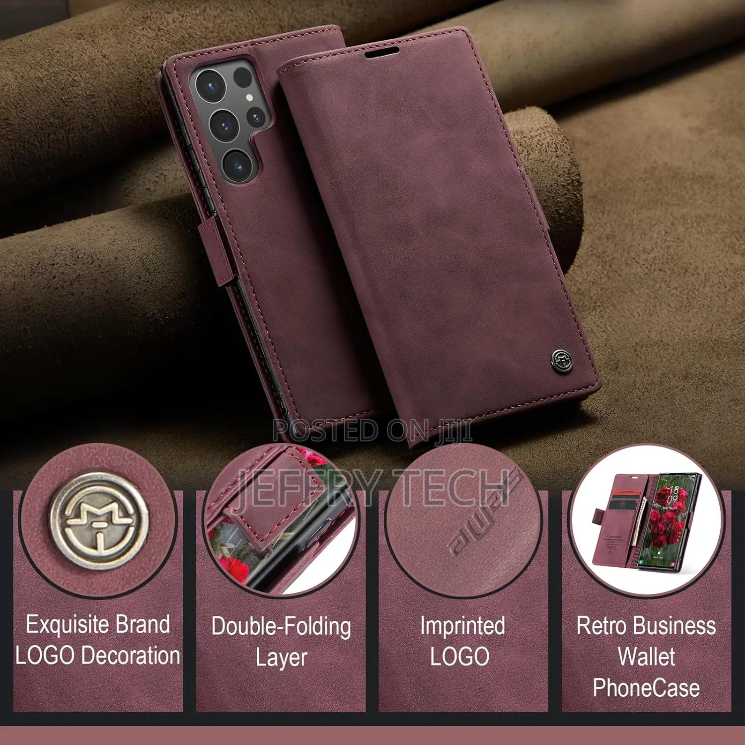 Samsung Galaxy S24 Ultra Wallet Case,Soft PU Leather Flip Ca