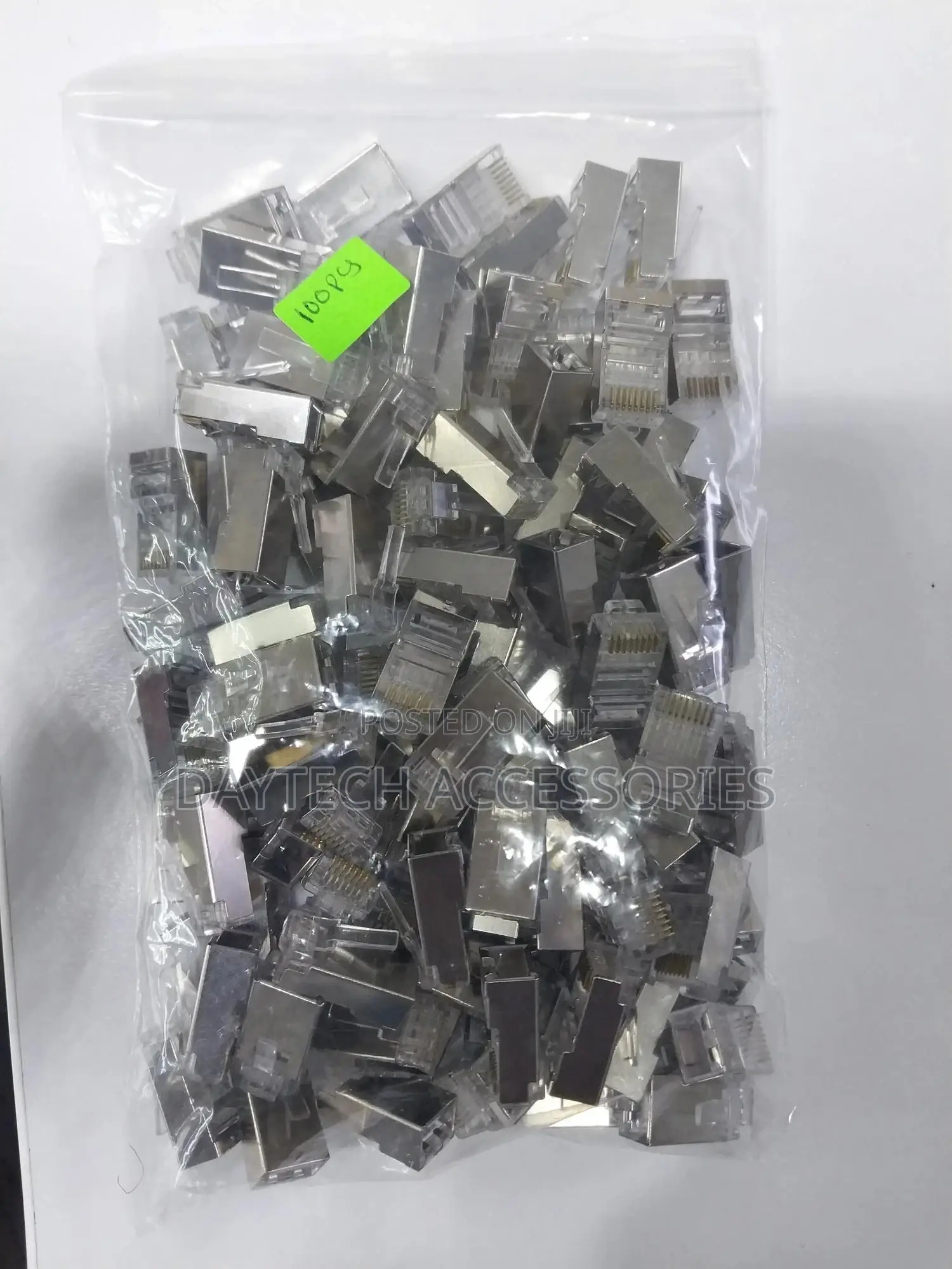 100pcs Shielded Cat6 Rj45 Metal Connector