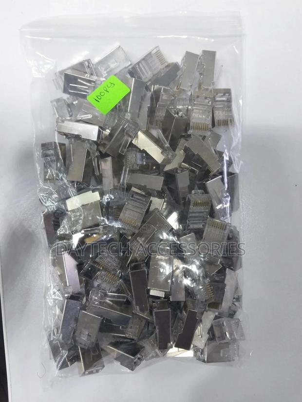 100pcs Shielded Cat6 Rj45 Metal Connector