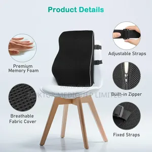 Ergonomic Memory Foam Back Cushion/ Lumber Support Pillow