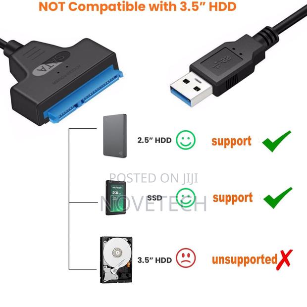 SATA to USB 3.0 Cable, for 2.5 Inch SSD HDD - thumbnail 2