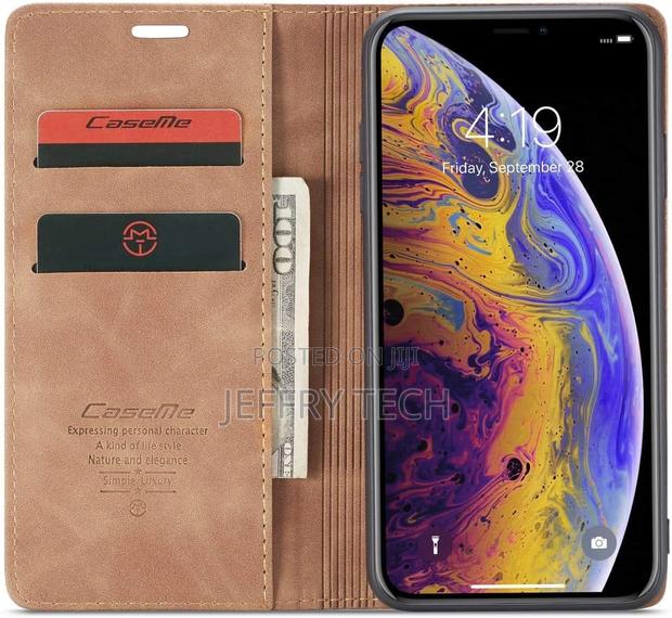 iPhone X Leather Case, Folio Case With Kickstand Credit Card - thumbnail 3