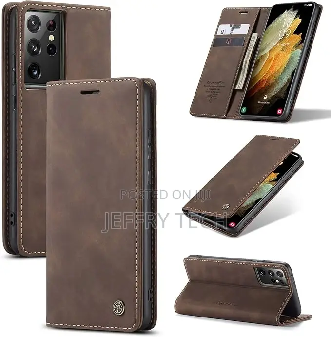 Wallet Case for Samsung Galaxy S21 Ultra 5G, Premium PU Leat