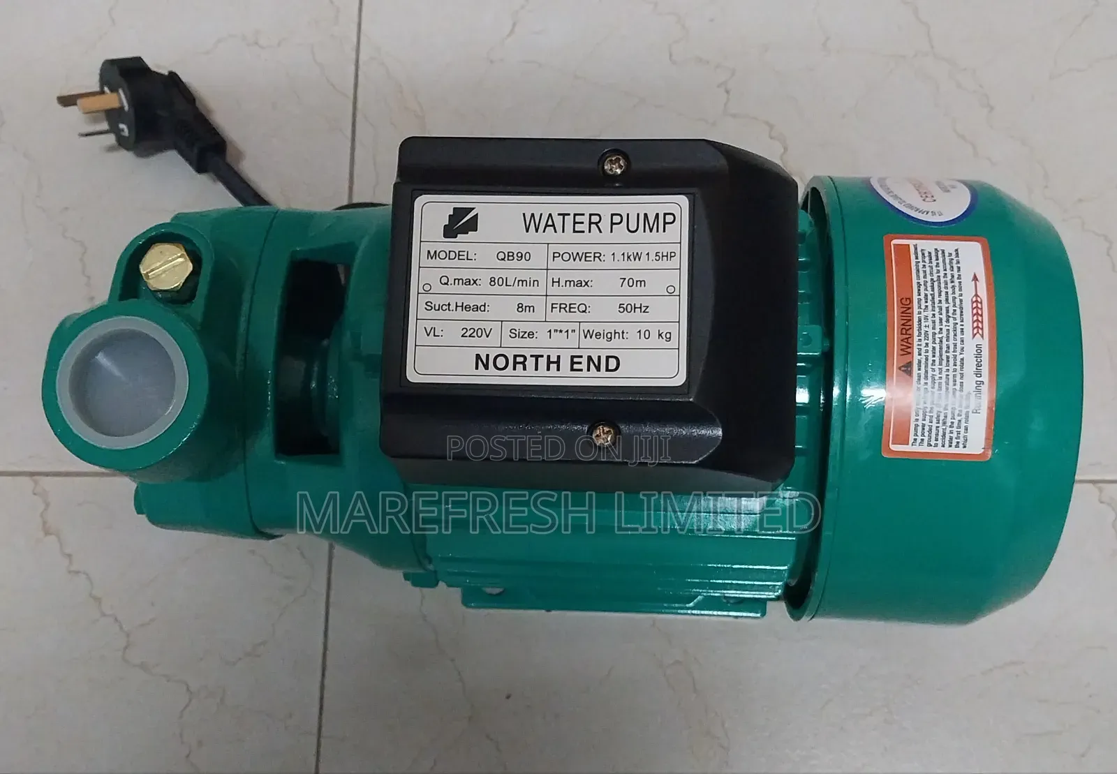Water Pump QB90 1.1KW 1.5 Hp Water Electric Pump