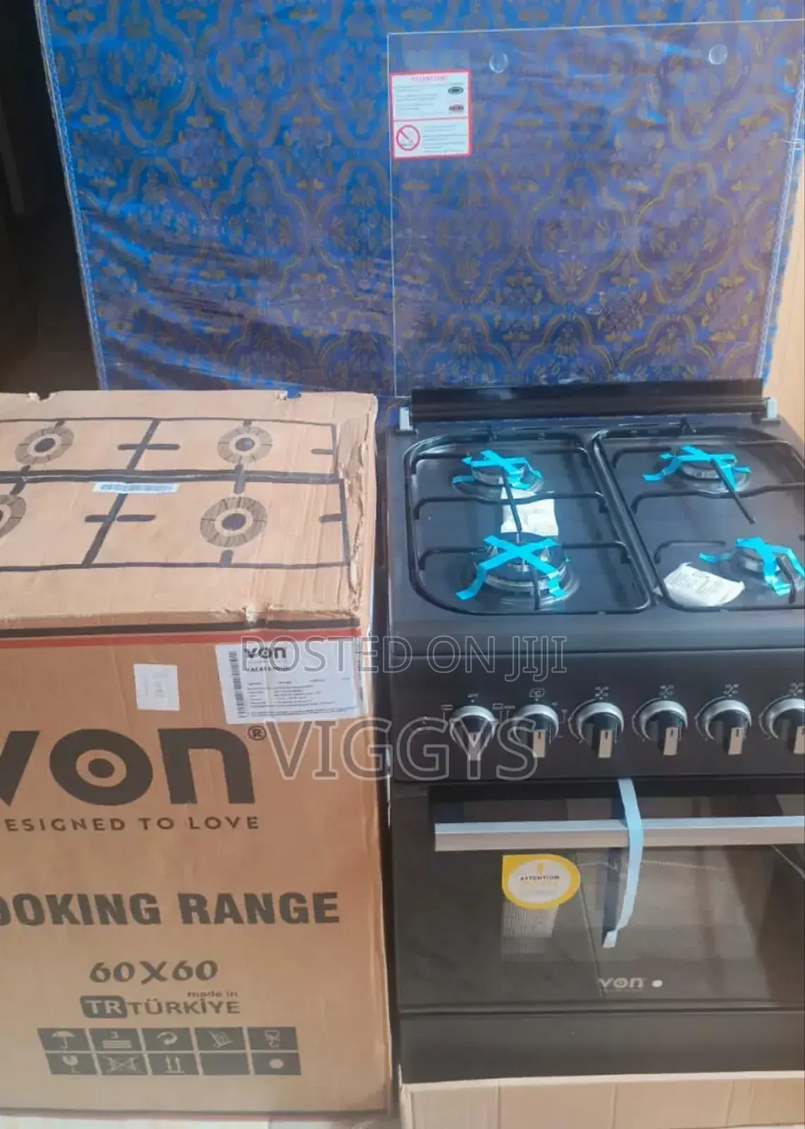 Designed 60*60 Von Full Gas Standing + Electric Oven Cooker