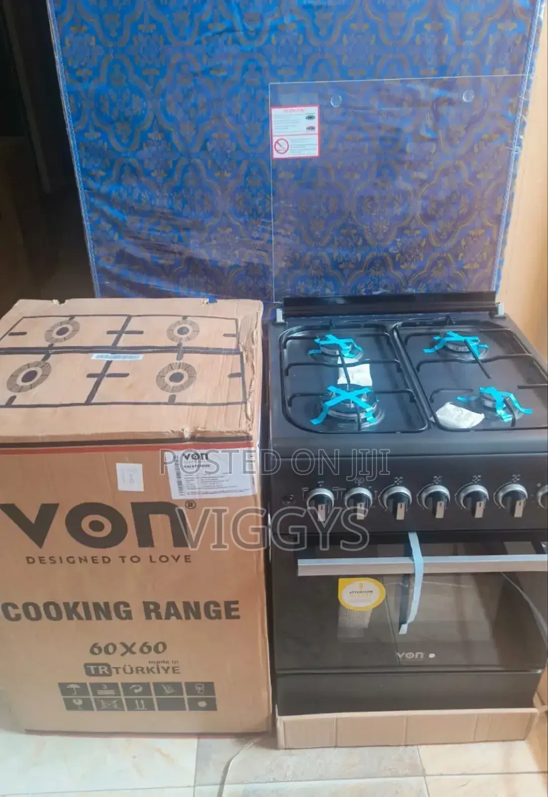 +Great 60*60 Von Full Gas Standing + Electric Oven Cooker