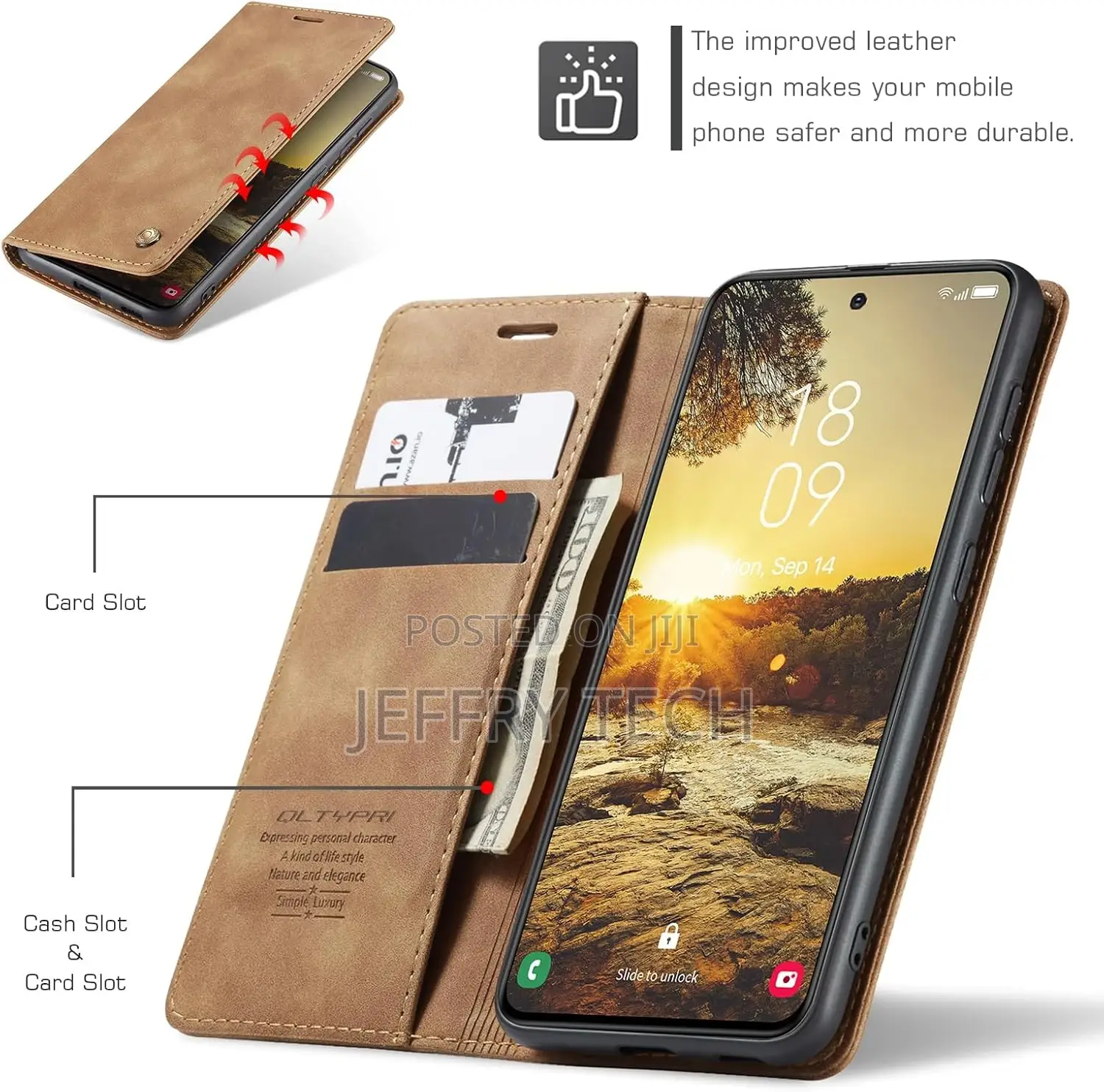Case for Samsung Galaxy S24, Vintage PU Leather Wallet Case