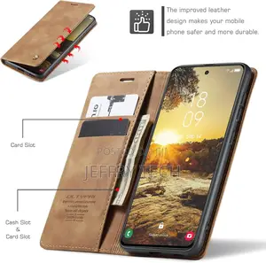 Case for Samsung Galaxy S24, Vintage PU Leather Wallet Case