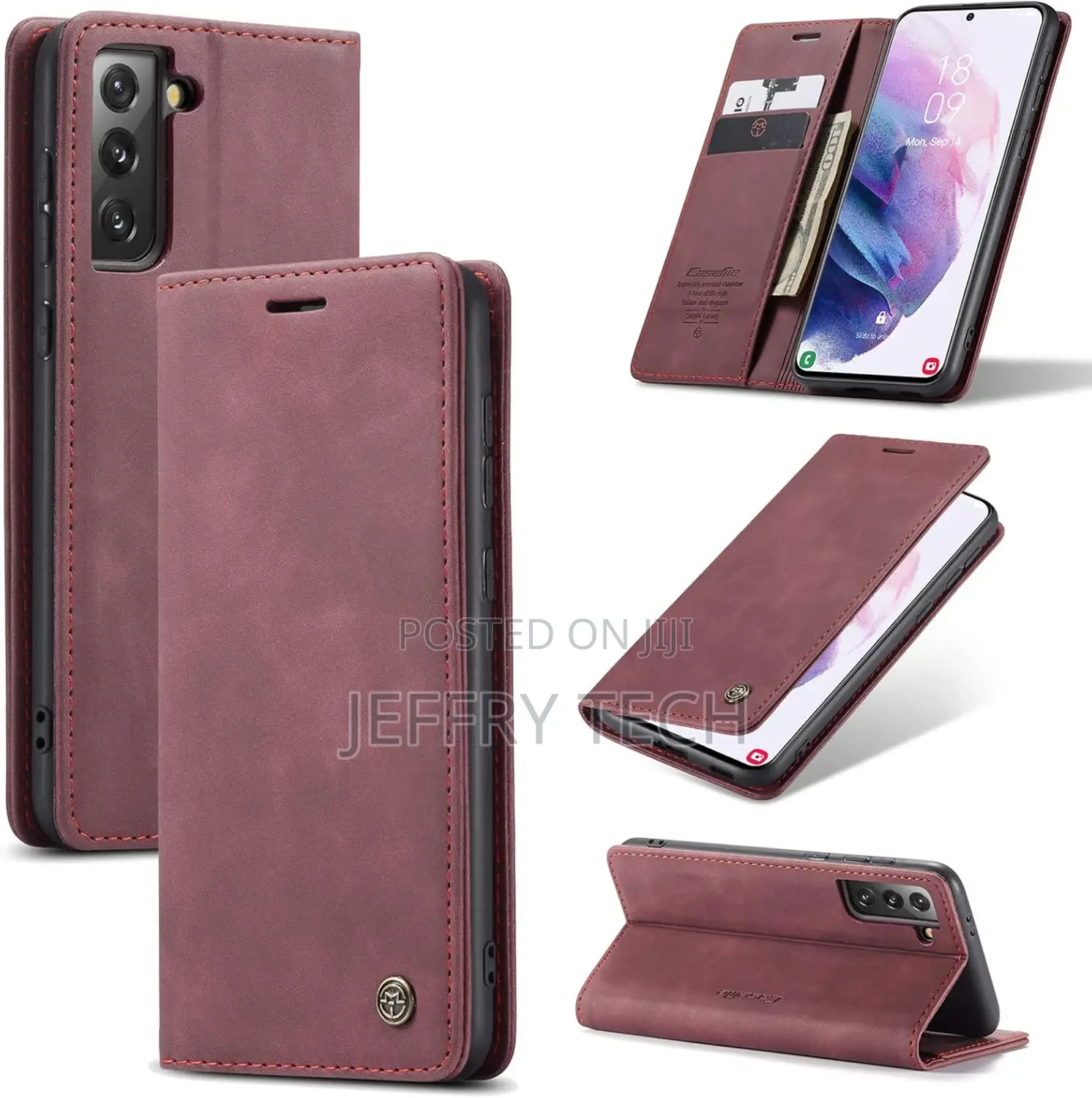 Wallet Case for Samsung Galaxy S21 Plus 5G, Premium PU Leath