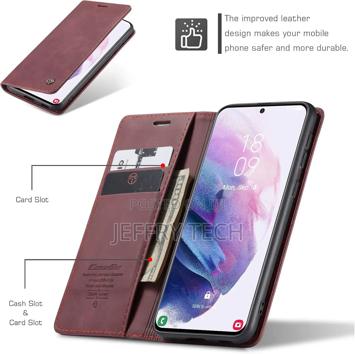 Wallet Case for Samsung Galaxy S21 Plus 5G, Premium PU Leath
