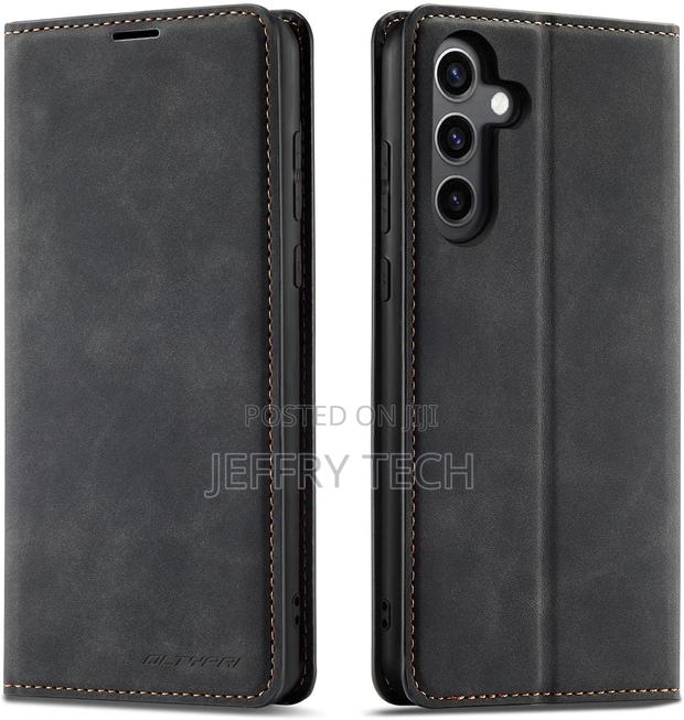 QLTYPRI Case for Samsung Galaxy S23 FE, Premium PU Leather C