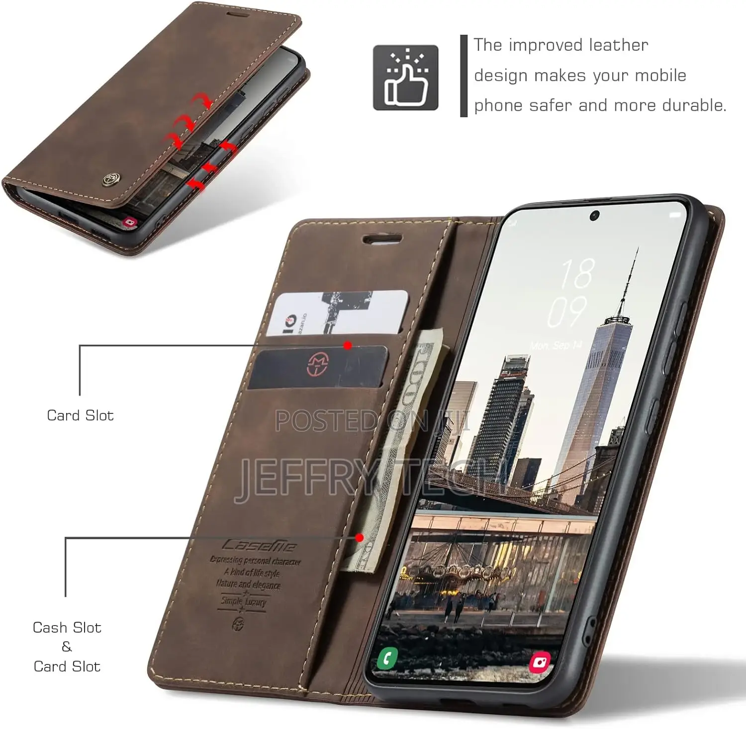 UEEBAI Wallet Case for Samsung Galaxy S22 5G, Premium PU Lea