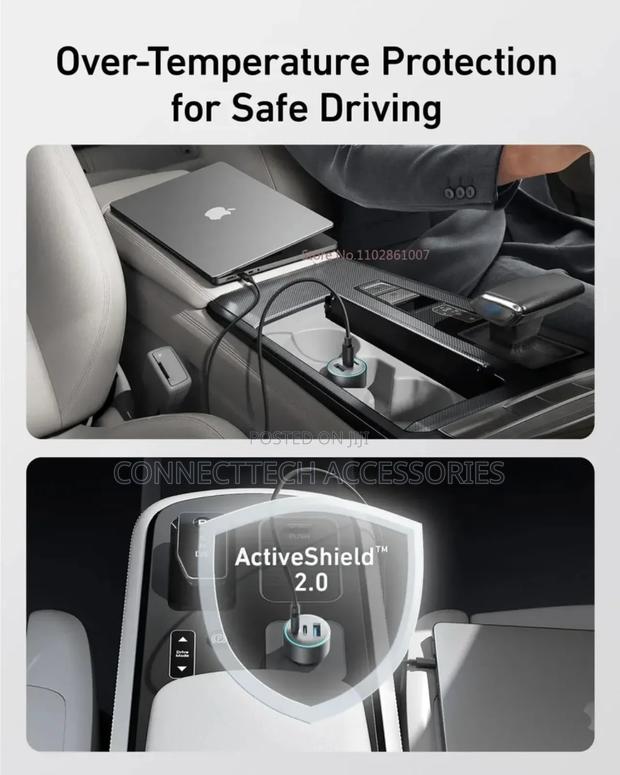 Anker 67W Powerful Triple-Port Car Charger - thumbnail 4