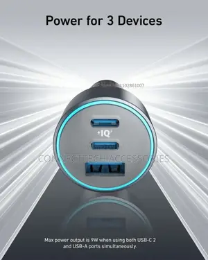 Anker 67W Powerful Triple-Port Car Charger