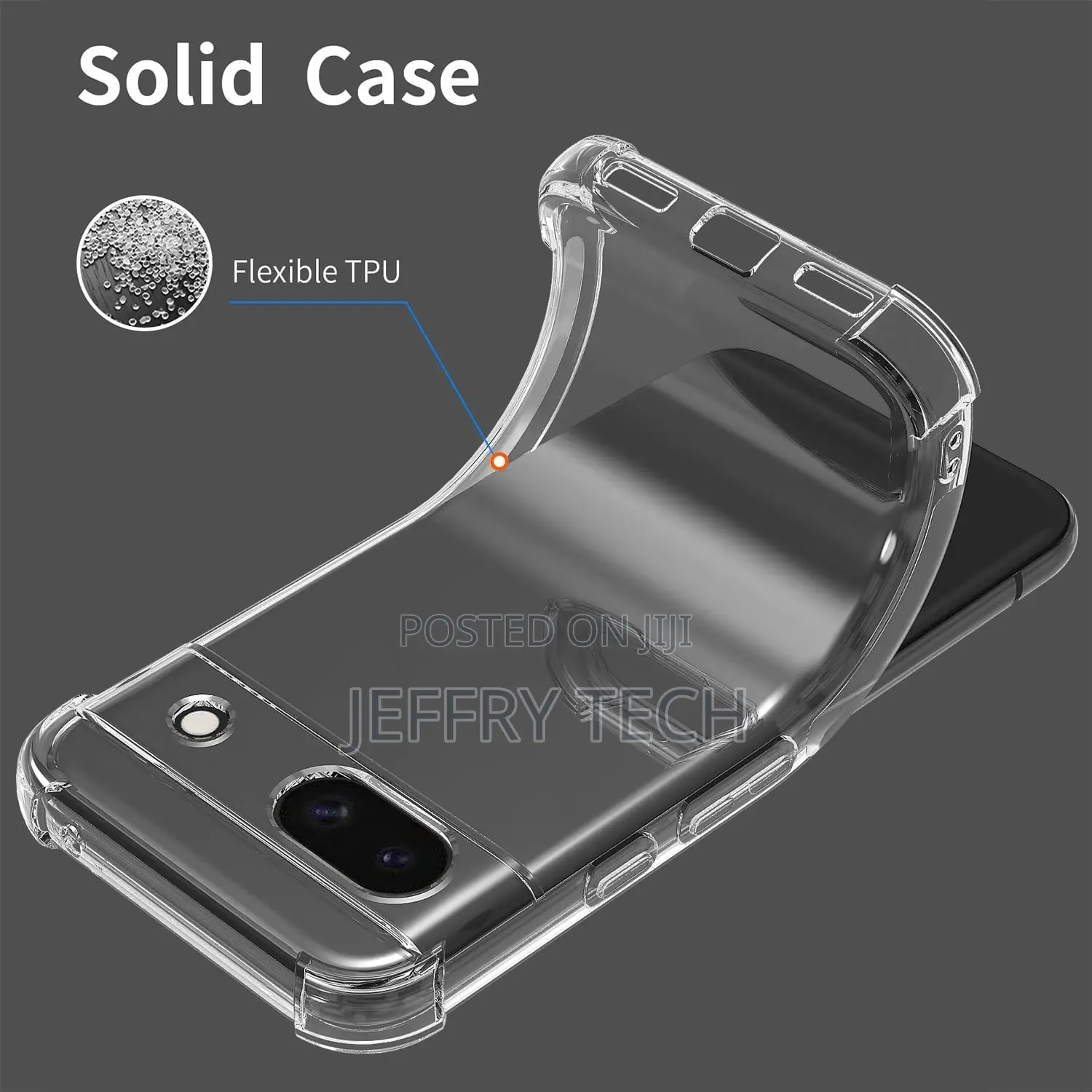 Google Pixel 8a Case, Soft TPU Shock Absorption Flexible Ga