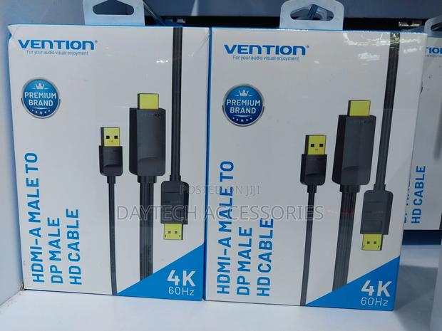 Vention Abjbg Hdmi-a Male to Dp Male Hd Cable 1.5m Black - thumbnail 2