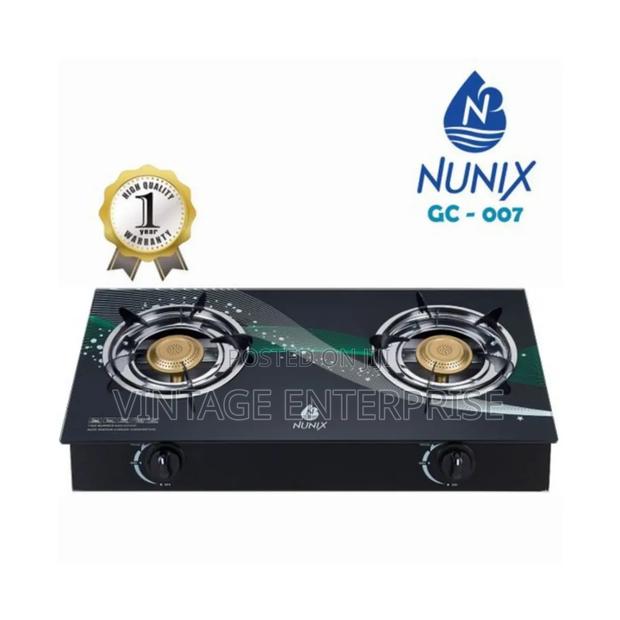 Top Glass Nunix Burner Kitchen Appliance (Two Burner)••